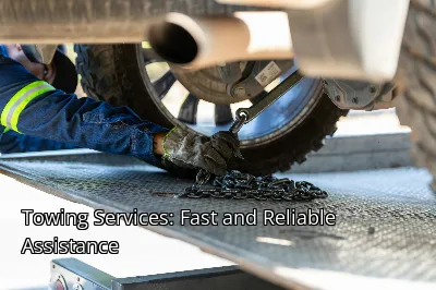 Towing Services: Fast and Reliable Assistance